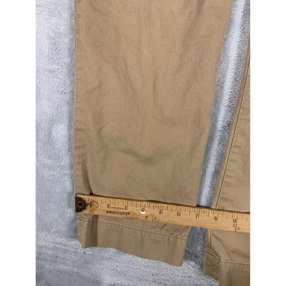 Polo Ralph Lauren Slim Fit Chino Pants Mens 34x32 Tan Khaki Flat Front EU 34